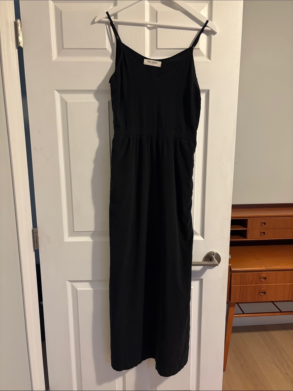 black Nicole Bridger lined-dress